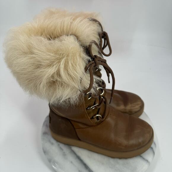 Ugg Aya Tall leather waterproof Lace up boots - Picture 1 of 14